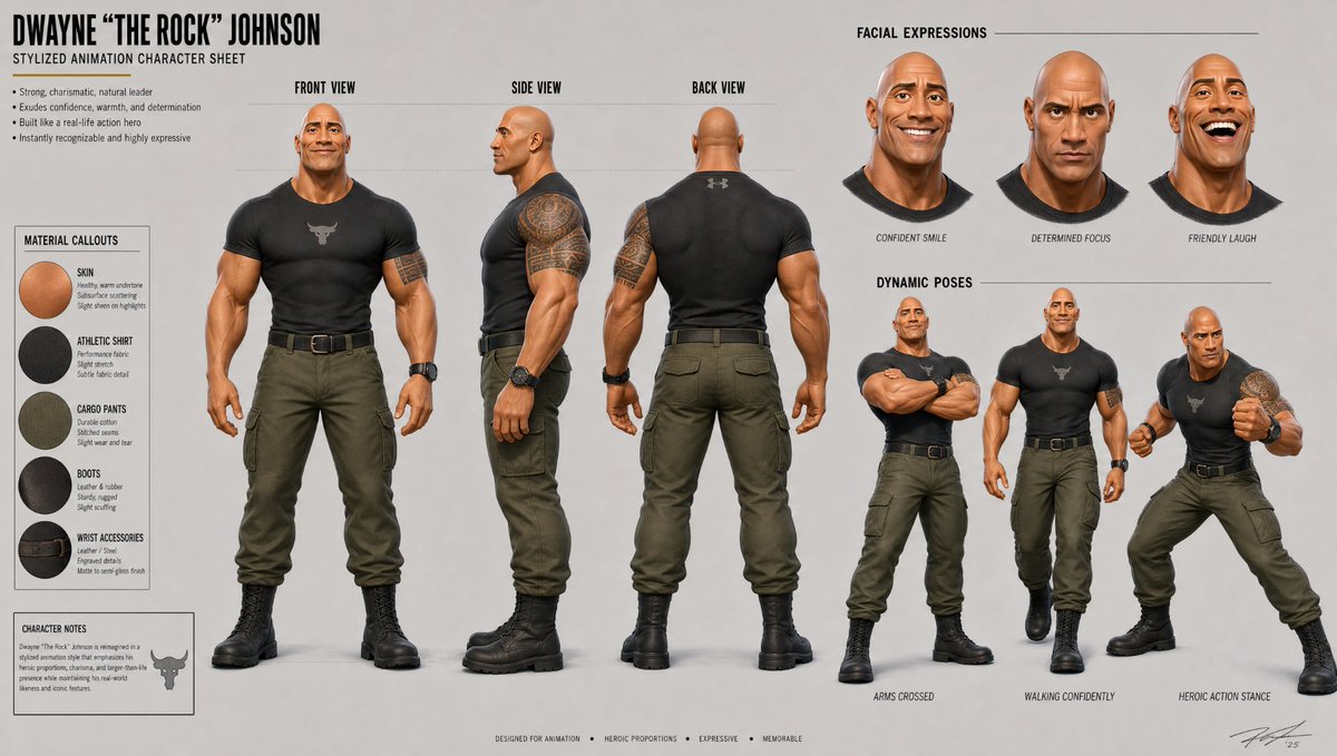 Professional Animation Character Design Sheet