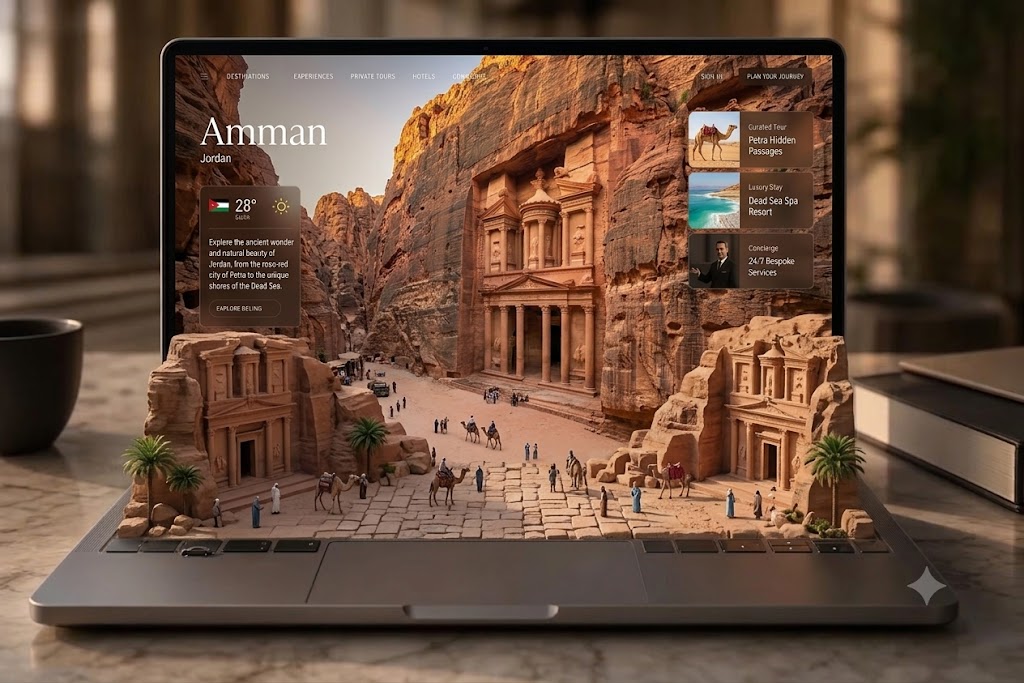 Immersive 3D Travel Destination Laptop Diorama