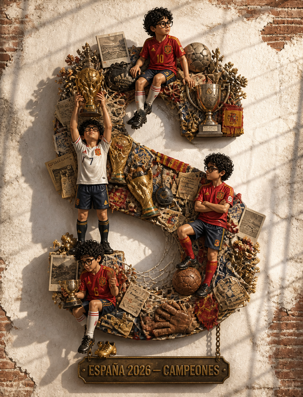 Spanish Football Legacy Ceramic Sculpture S
