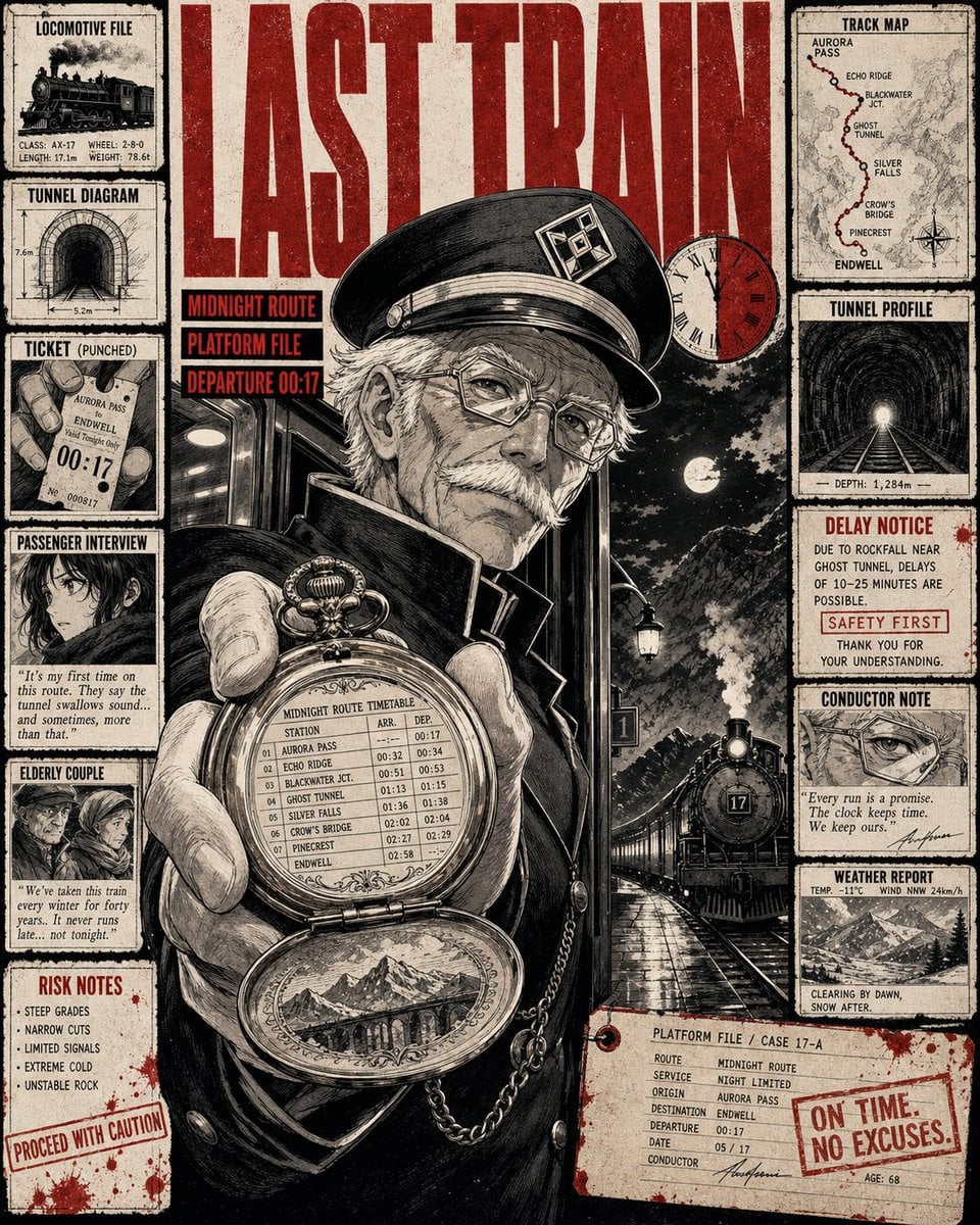 Crimson Ink Lunar Mechanic Dossier Poster - alternate