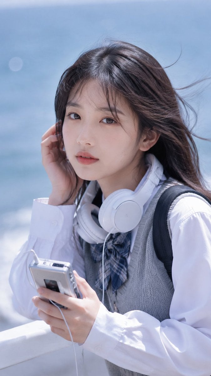 Nostalgic Summer Breeze East Asian Portrait - alternate