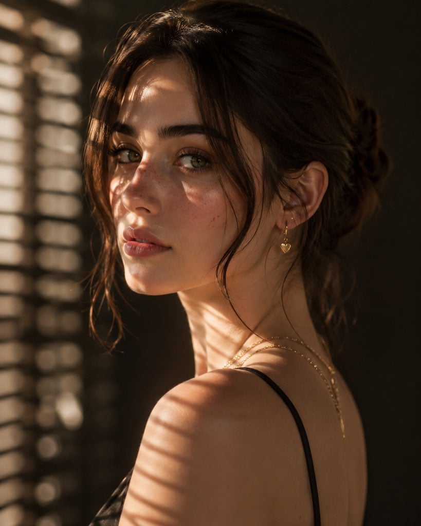 Golden Hour Editorial Portrait of a Brunette