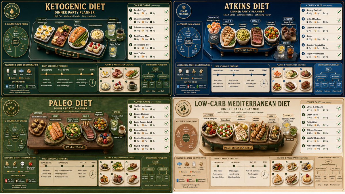 Isometric Low Carb Diet Planning Grid