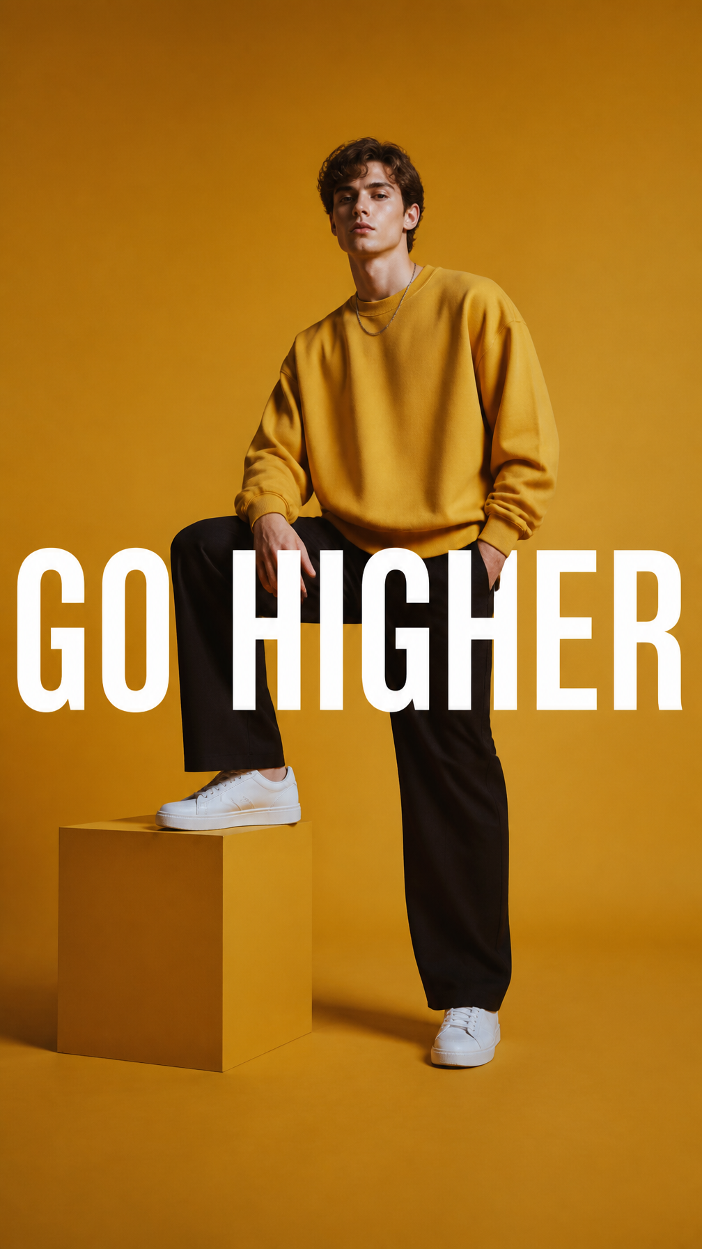 Mustard Monochrome High-Fashion Editorial