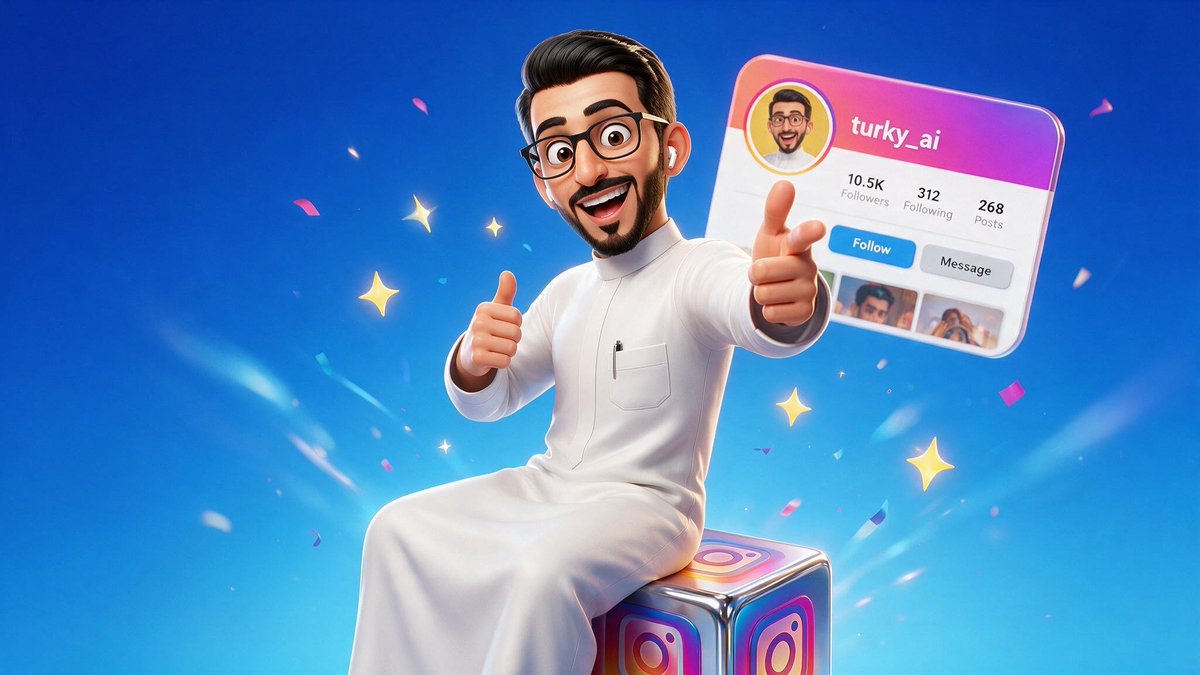 3D Anime Social Media Profile Illustration