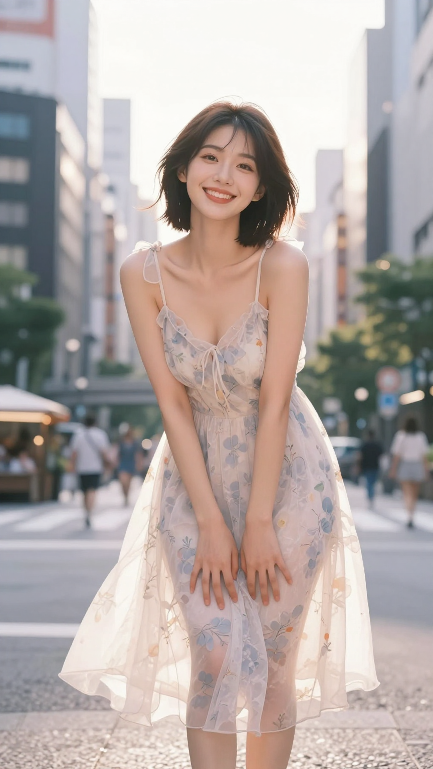 Tokyo Summer Glow: 2.5D Stylized Influencer Portrait