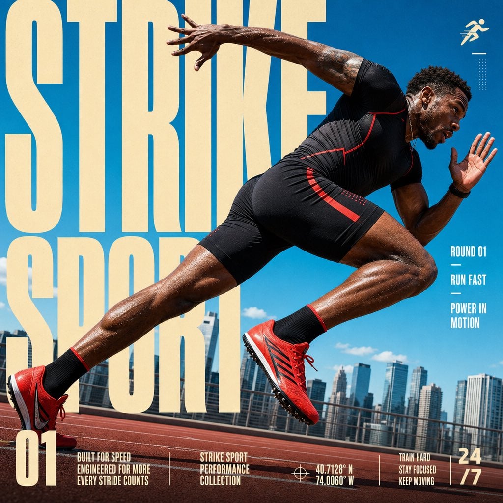 Dynamic Urban Boxing Action Editorial Poster - alternate