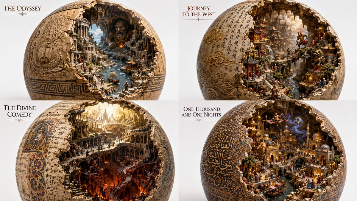 Mythical Manuscript Spheres 2x2 Grid
