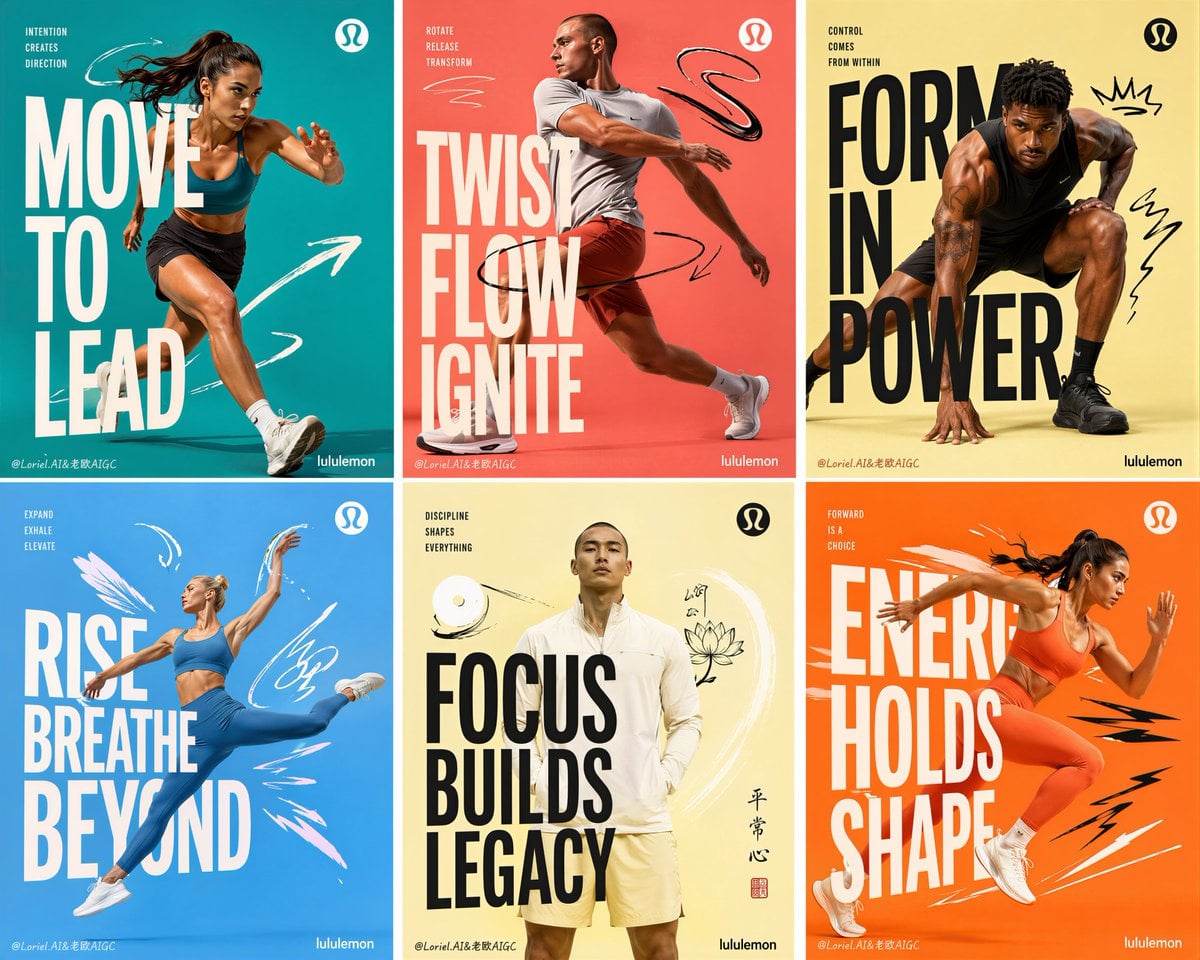 Lululemon Editorial Six-Panel Athlete Campaign