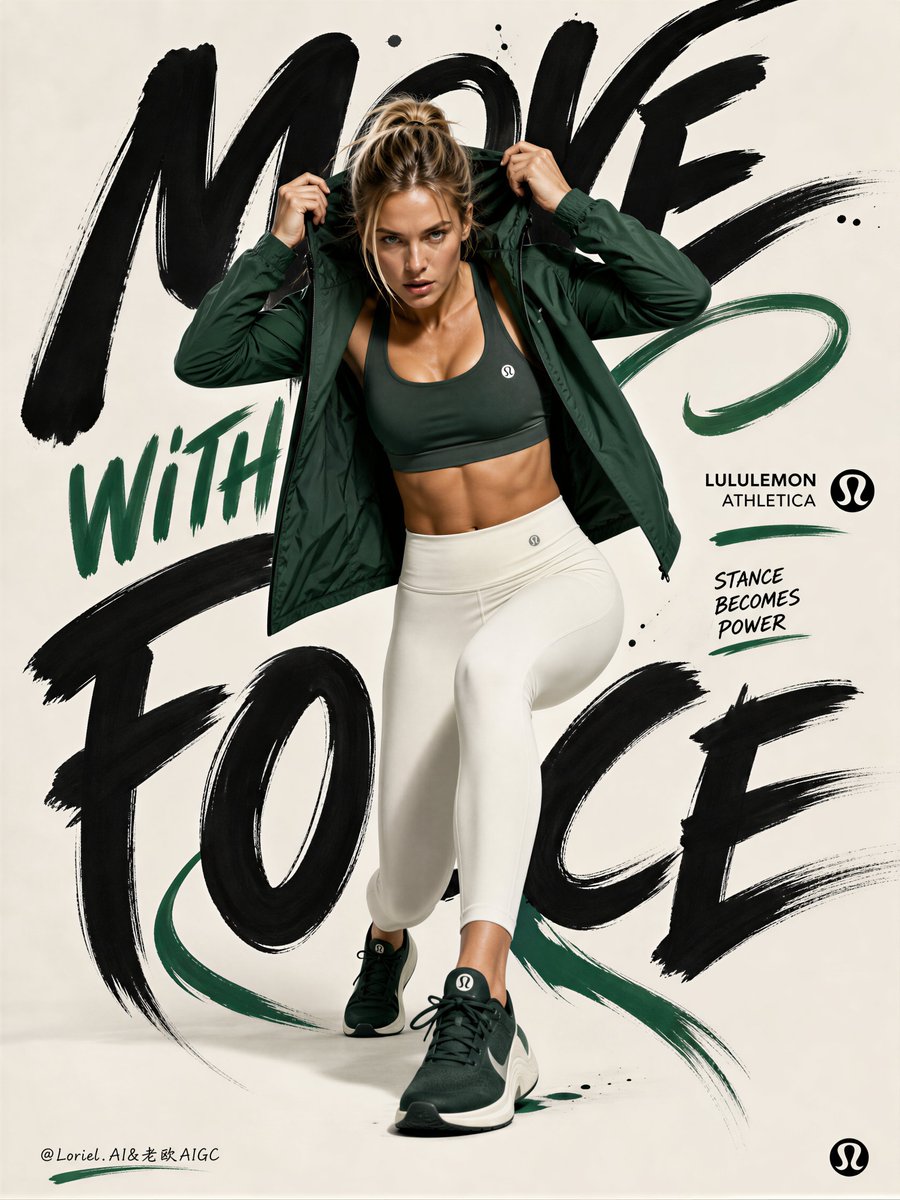 Lululemon Minimalist Emerald Sport-Fashion Poster