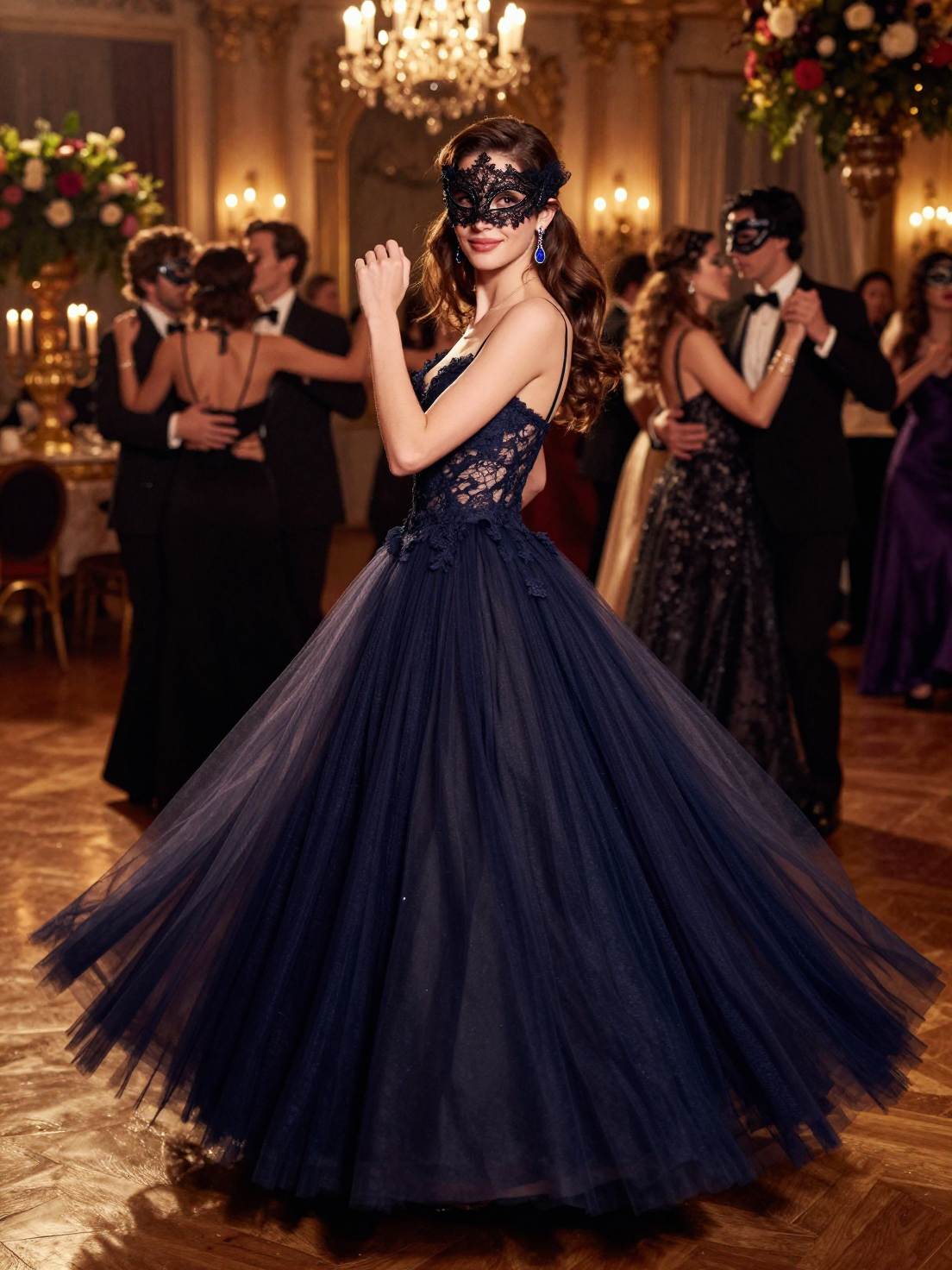 Mysterious Elegance at the Midnight Masquerade