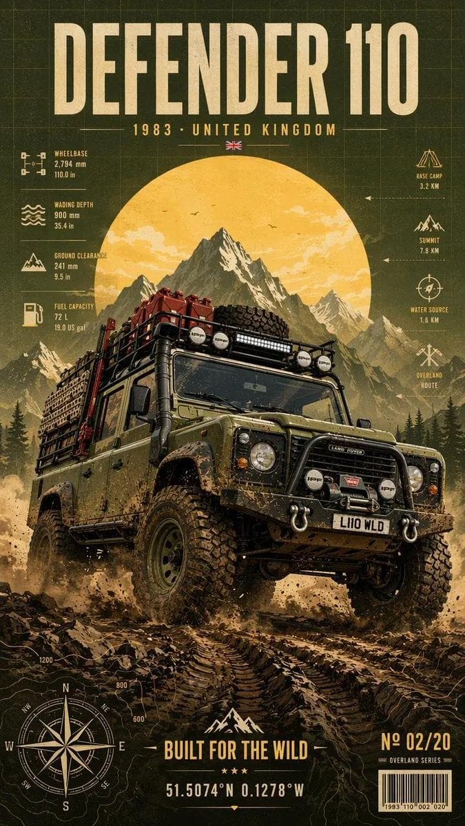 Retro Expedition Off-Road Vehicle Adventure Poster - alternate