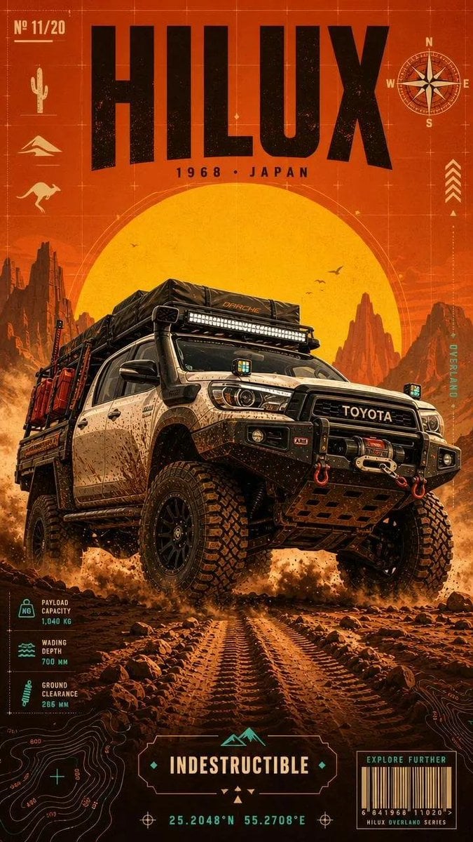 Retro Expedition Off-Road Vehicle Adventure Poster - alternate