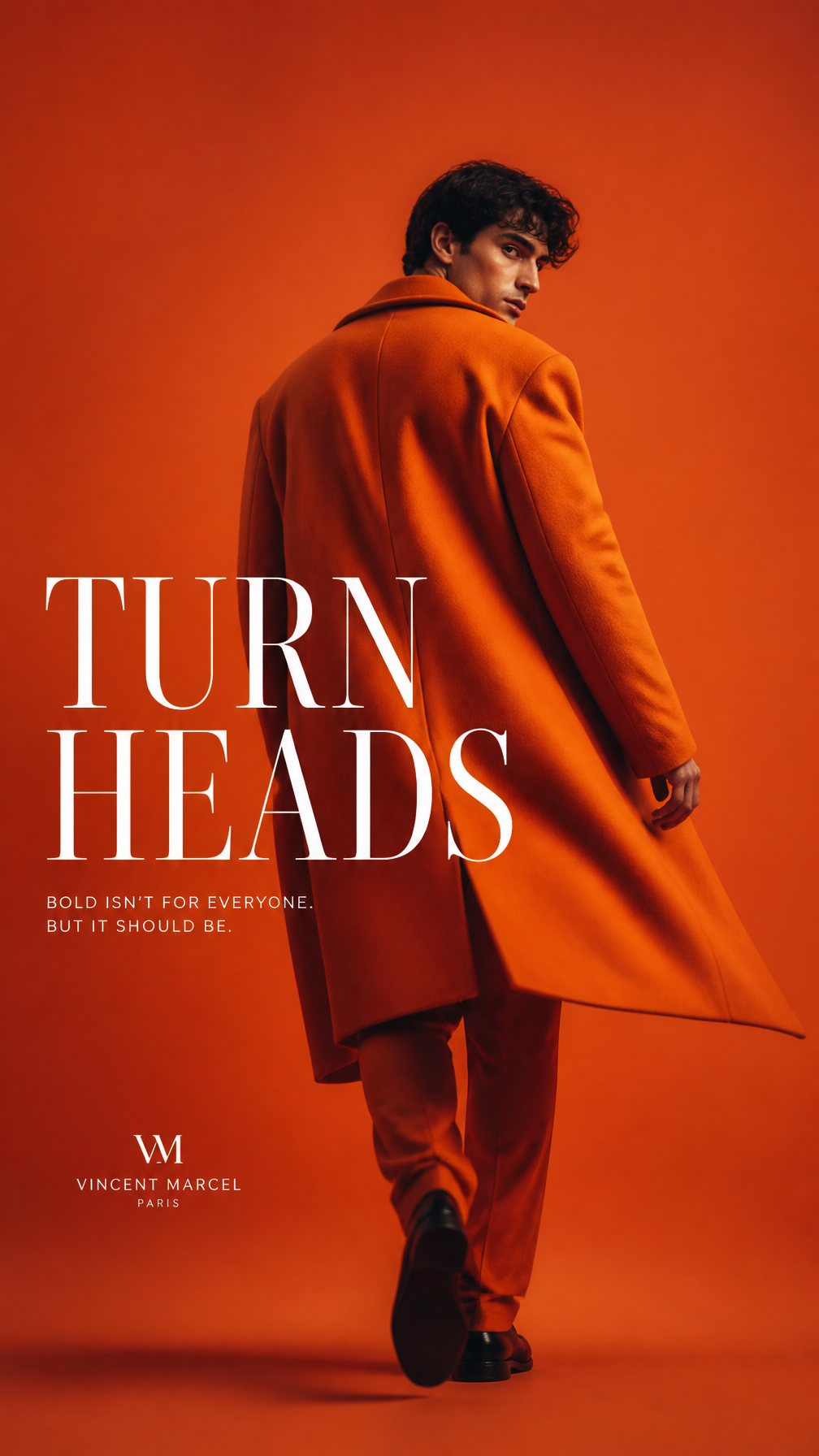 Vibrant Tangerine Avant-Garde Menswear