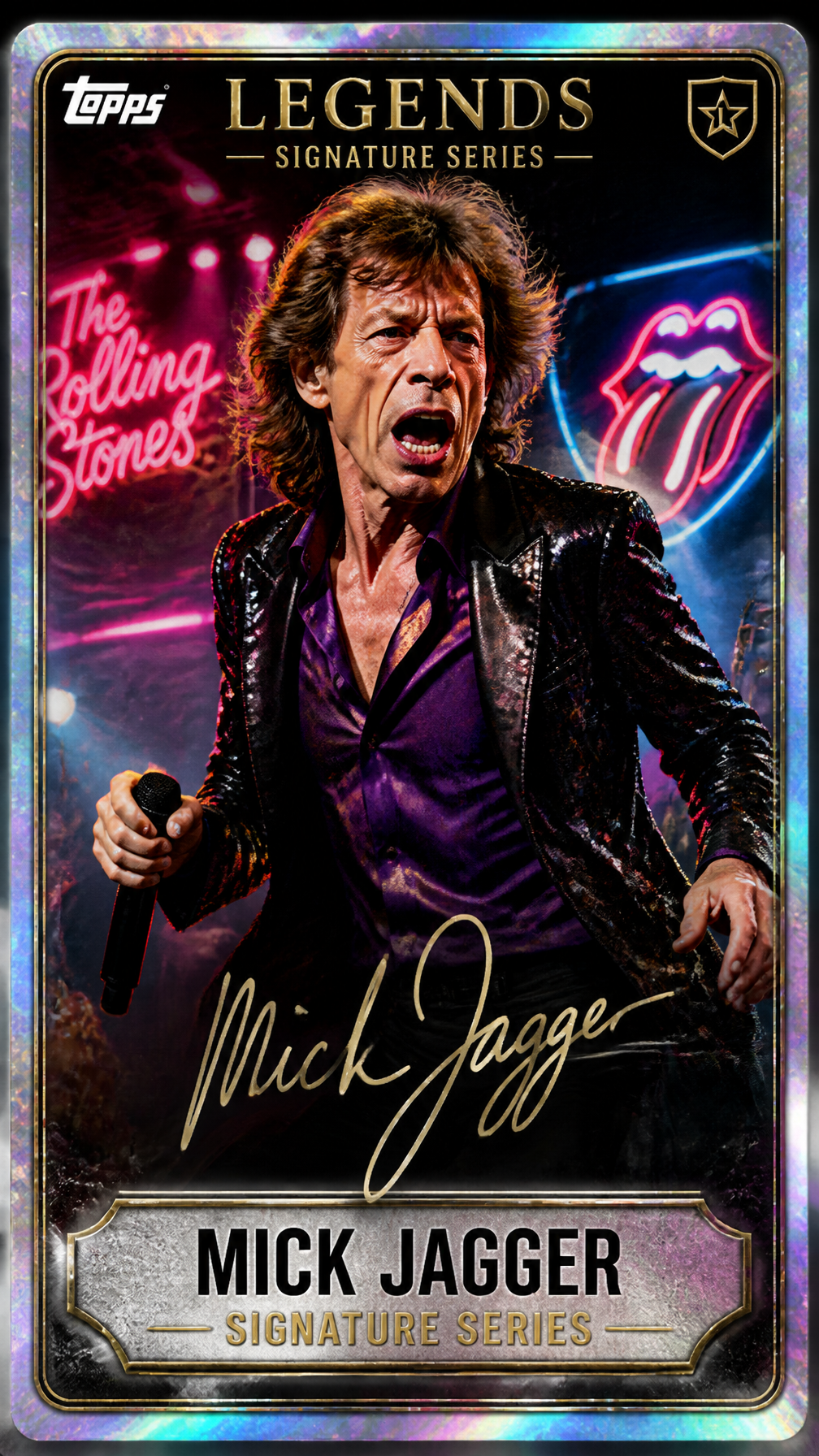 Mick Jagger Topps Legends Signature Edition Card