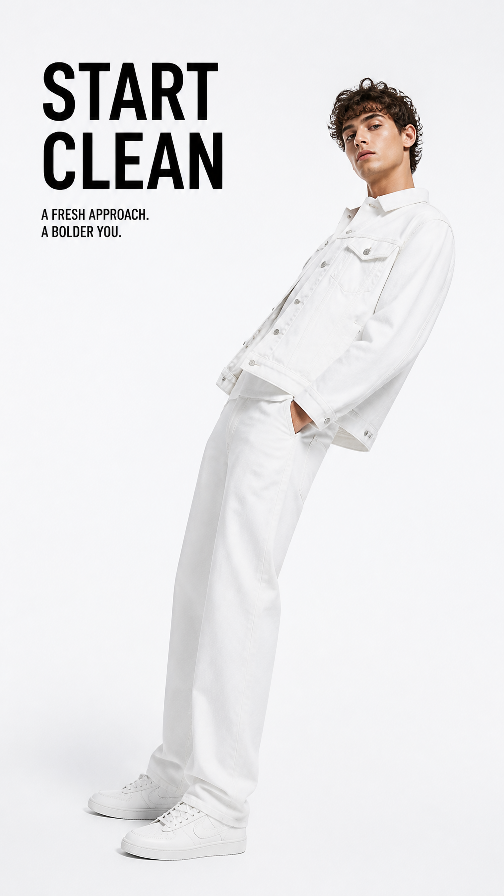 Minimalist White Denim Editorial