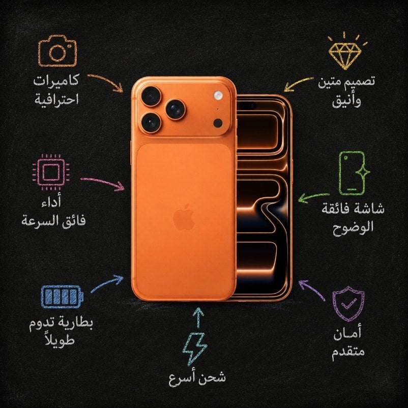 Arabic Product Infographic on Blackboard - alternate