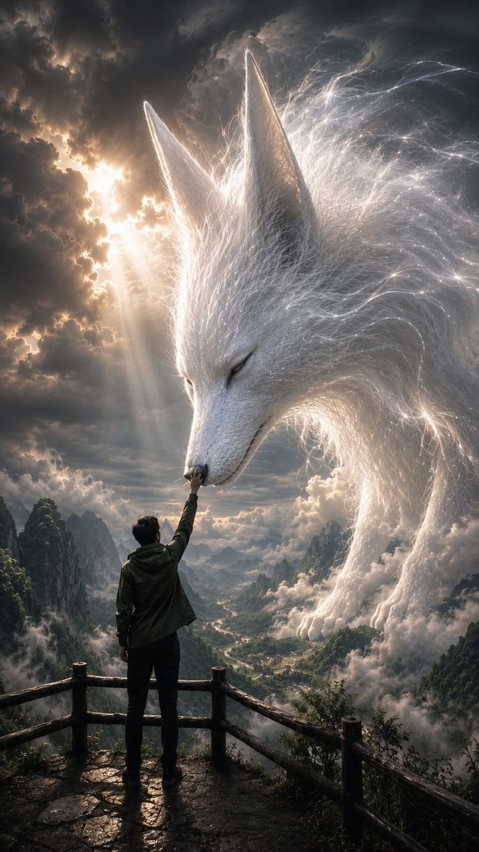 The Celestial Fox Guardian - alternate