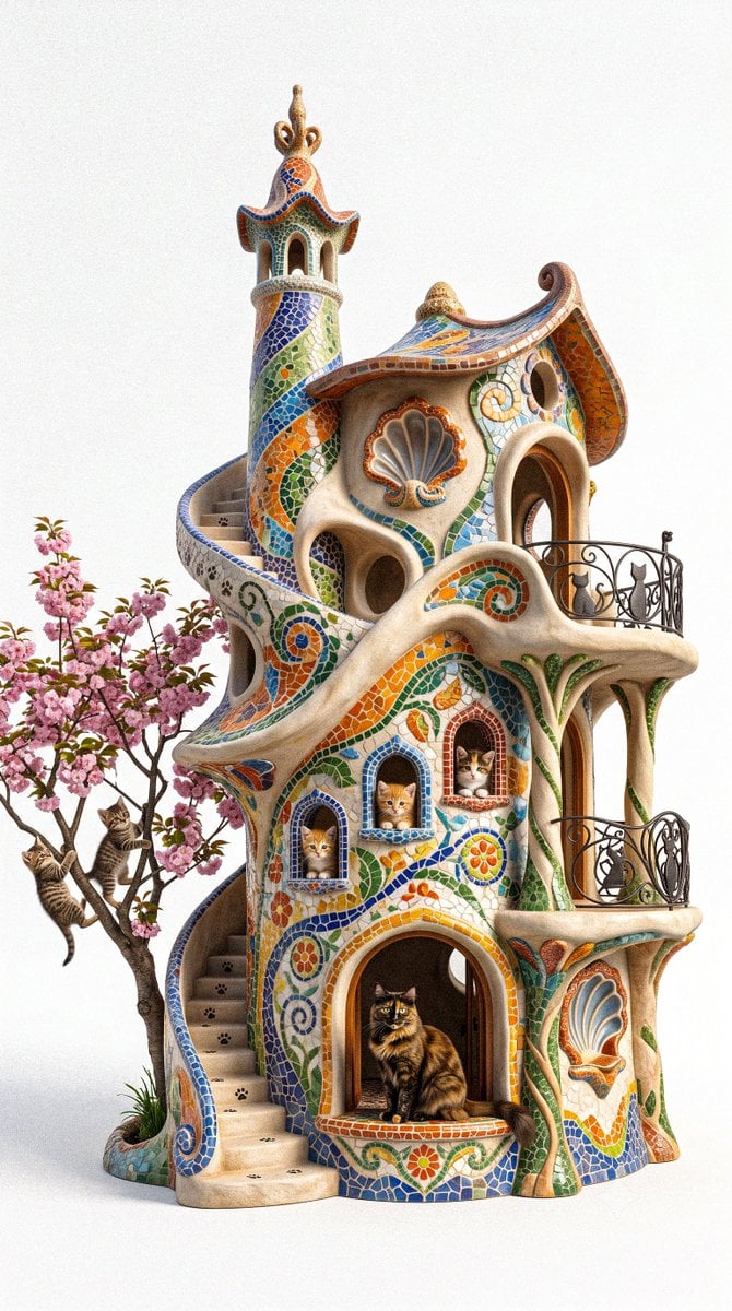 Architectural Luxury Feline Estate - alternate