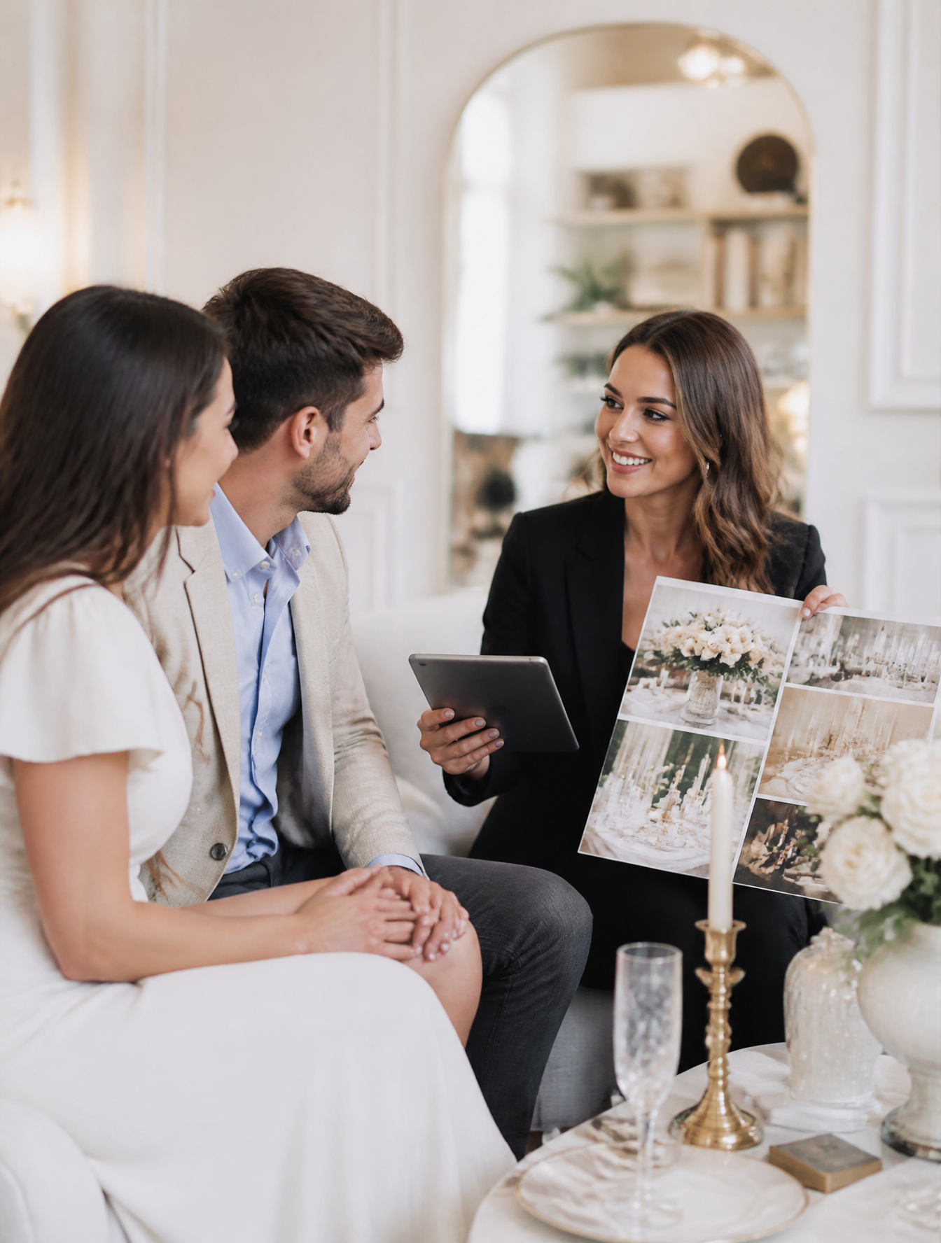 Wedding Planning Consultation in Elegant Studio