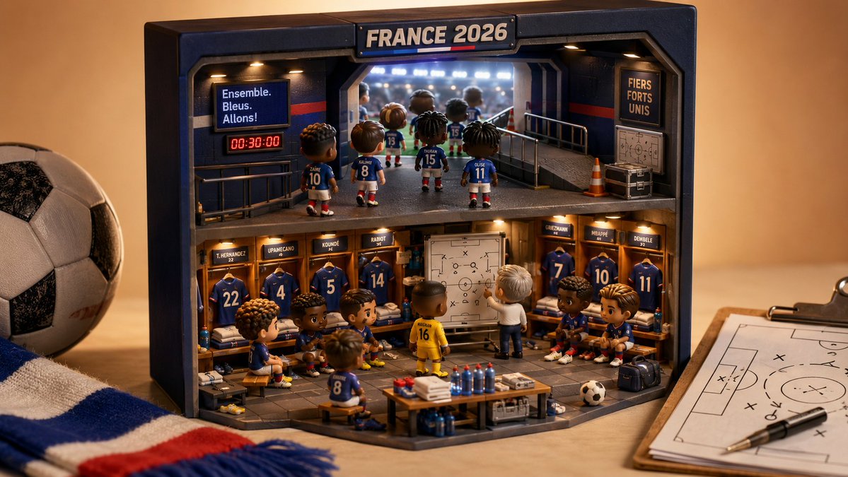 Isometric France 2026 World Cup Miniature Diorama