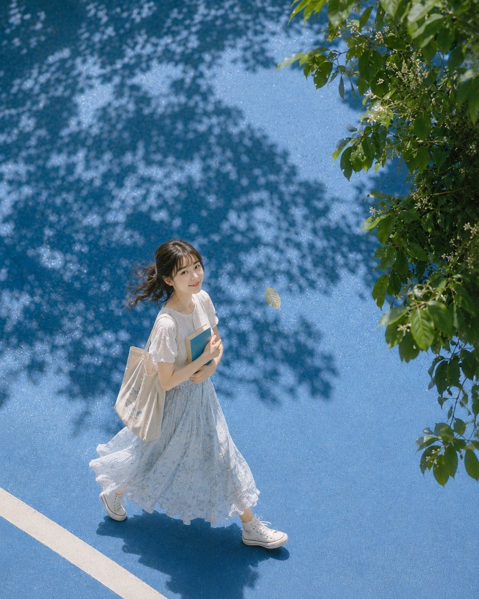 Summer Breeze on Cobalt Pavement