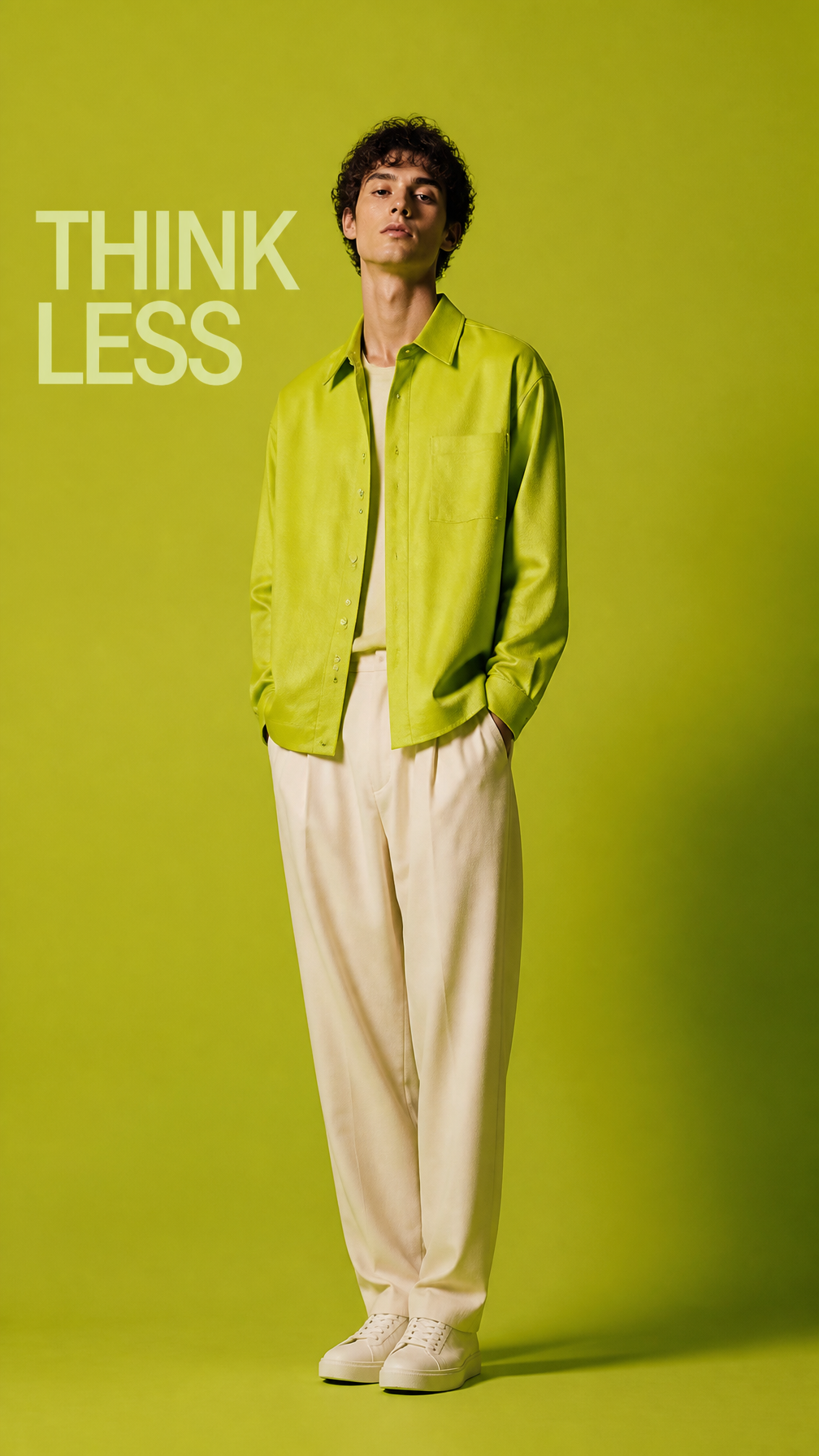 Neon Lime Avant-Garde Men's Wear