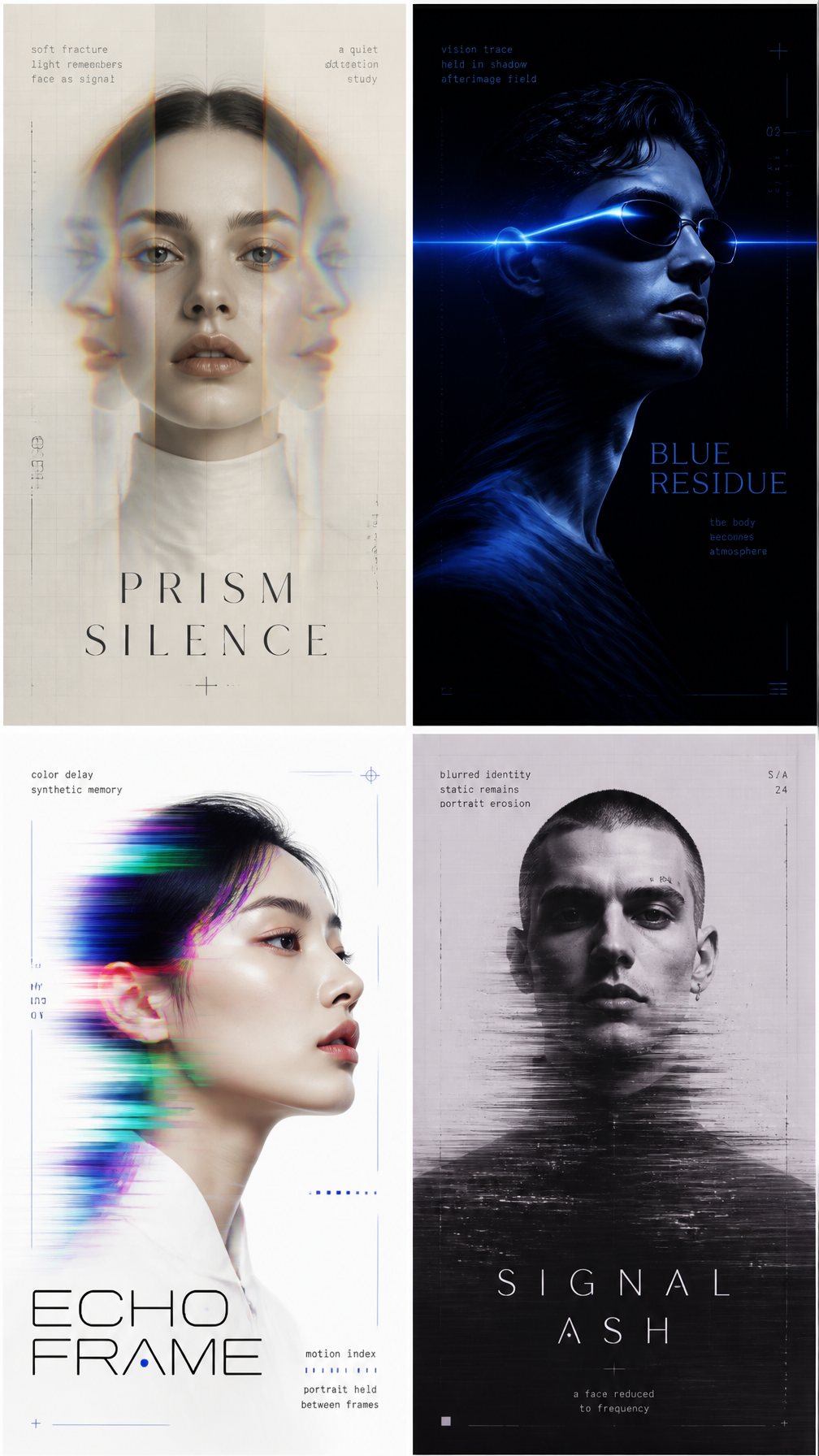 Avant-Garde Experimental Editorial Portrait Series