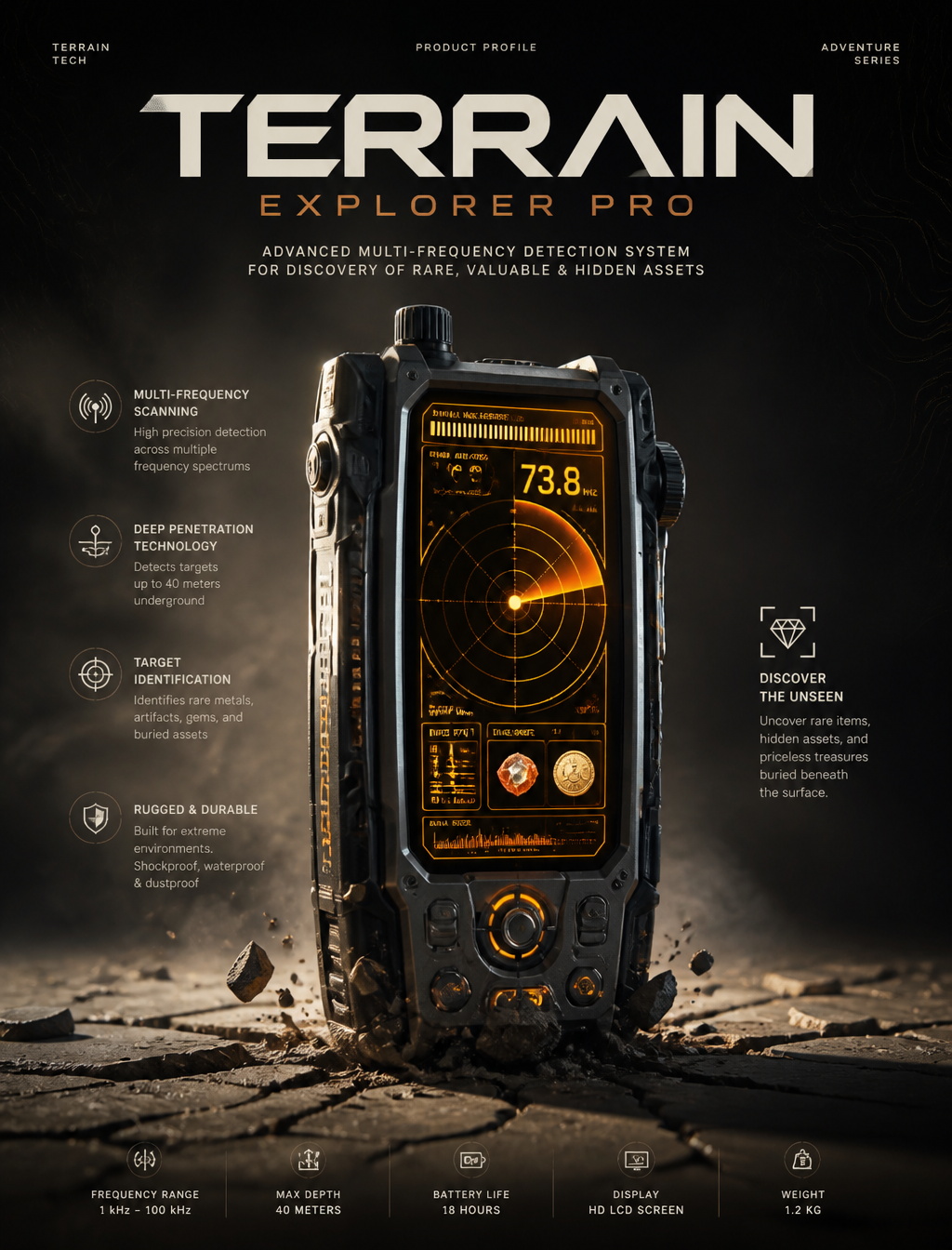 Futuristic Rare Item Scanner Gadget Poster
