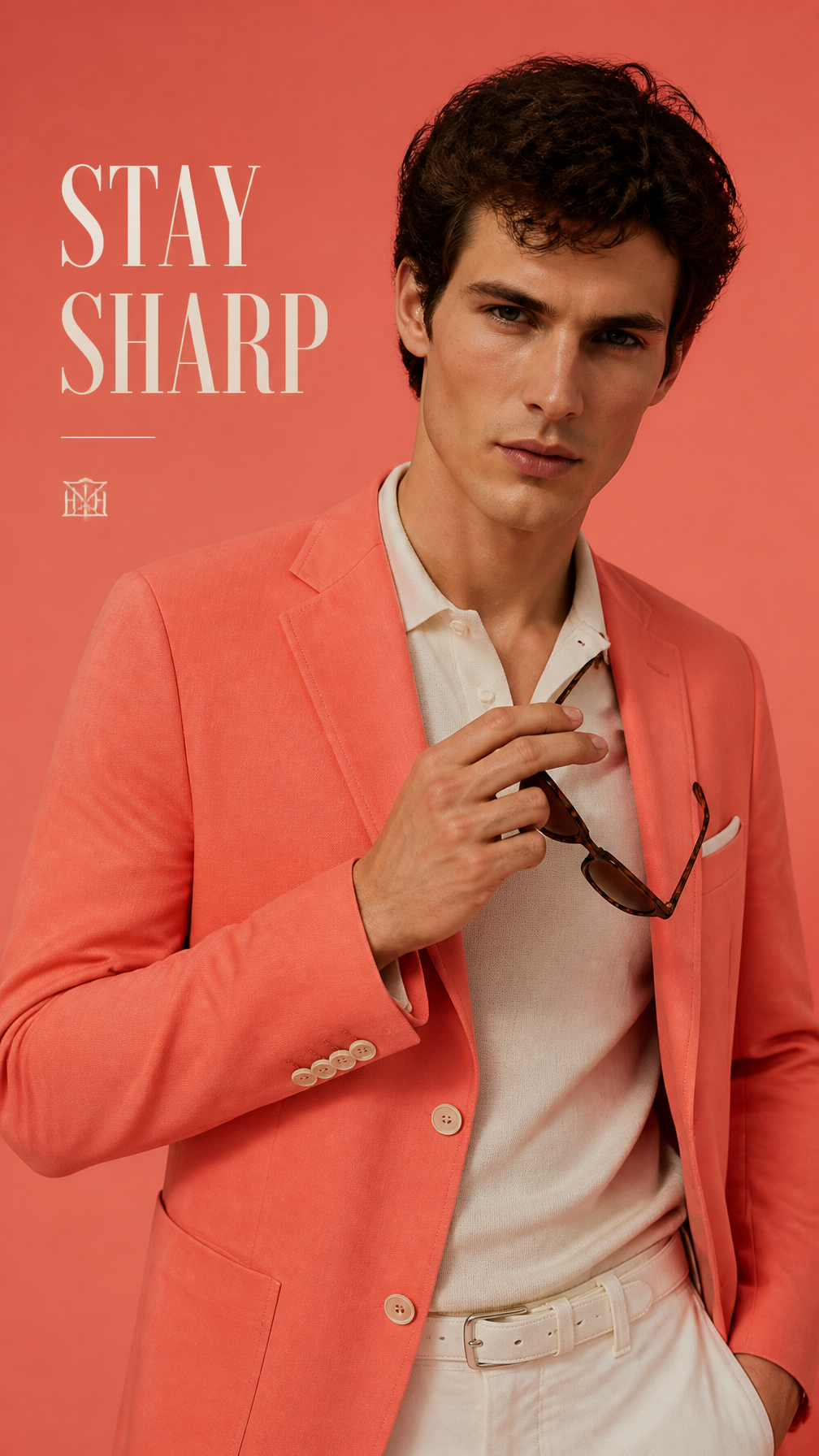 Coral Hue Luxury Men's Fashion Editorial
