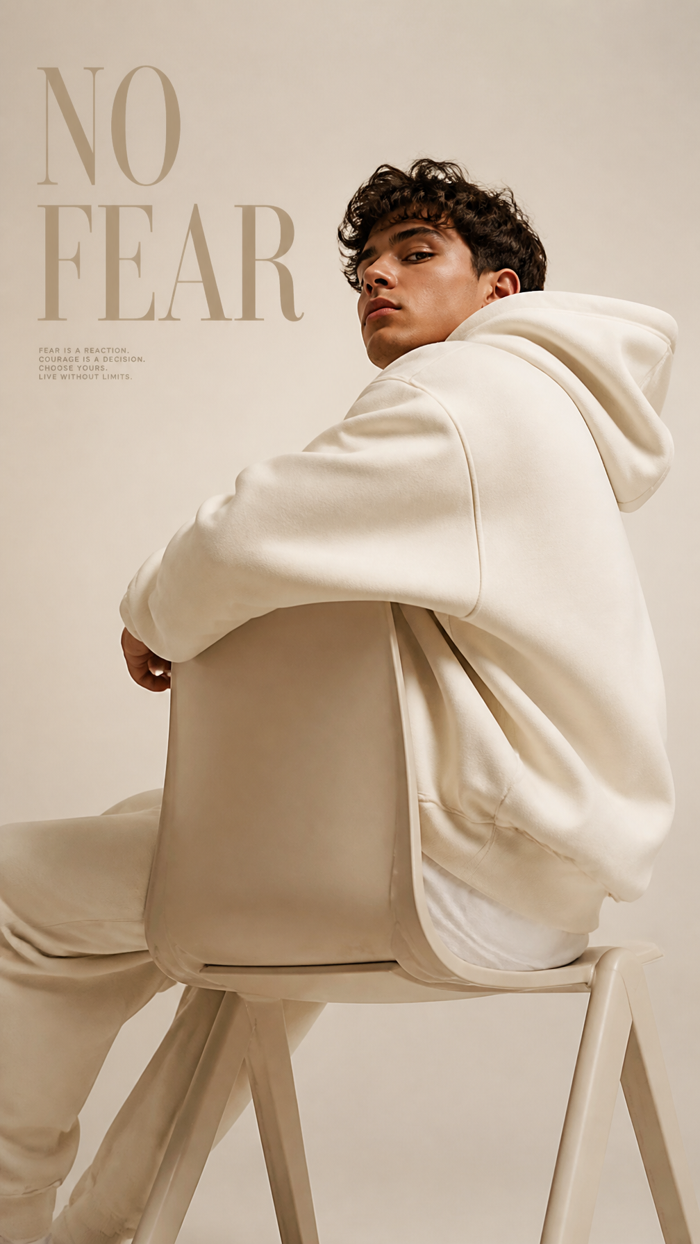 Ivory Minimalist Men's Streetwear Editorial