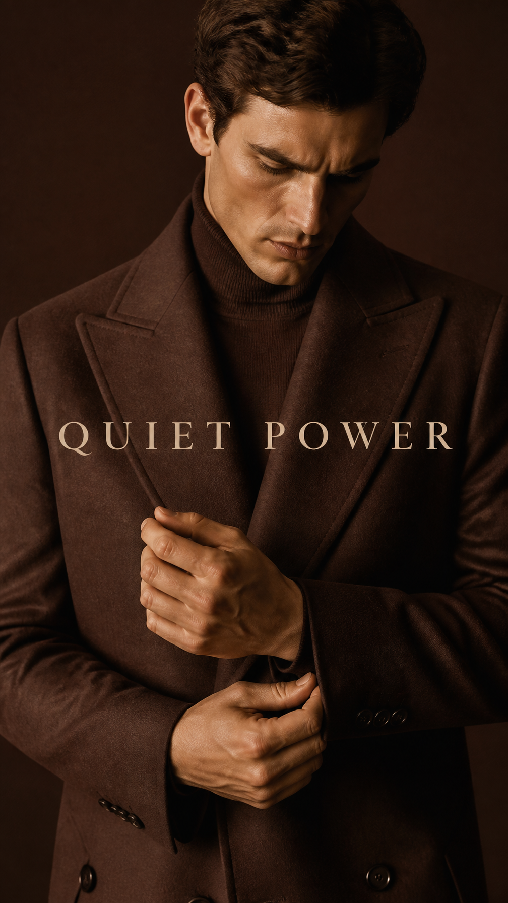 Chocolate Brown Luxury Tailoring Editorial