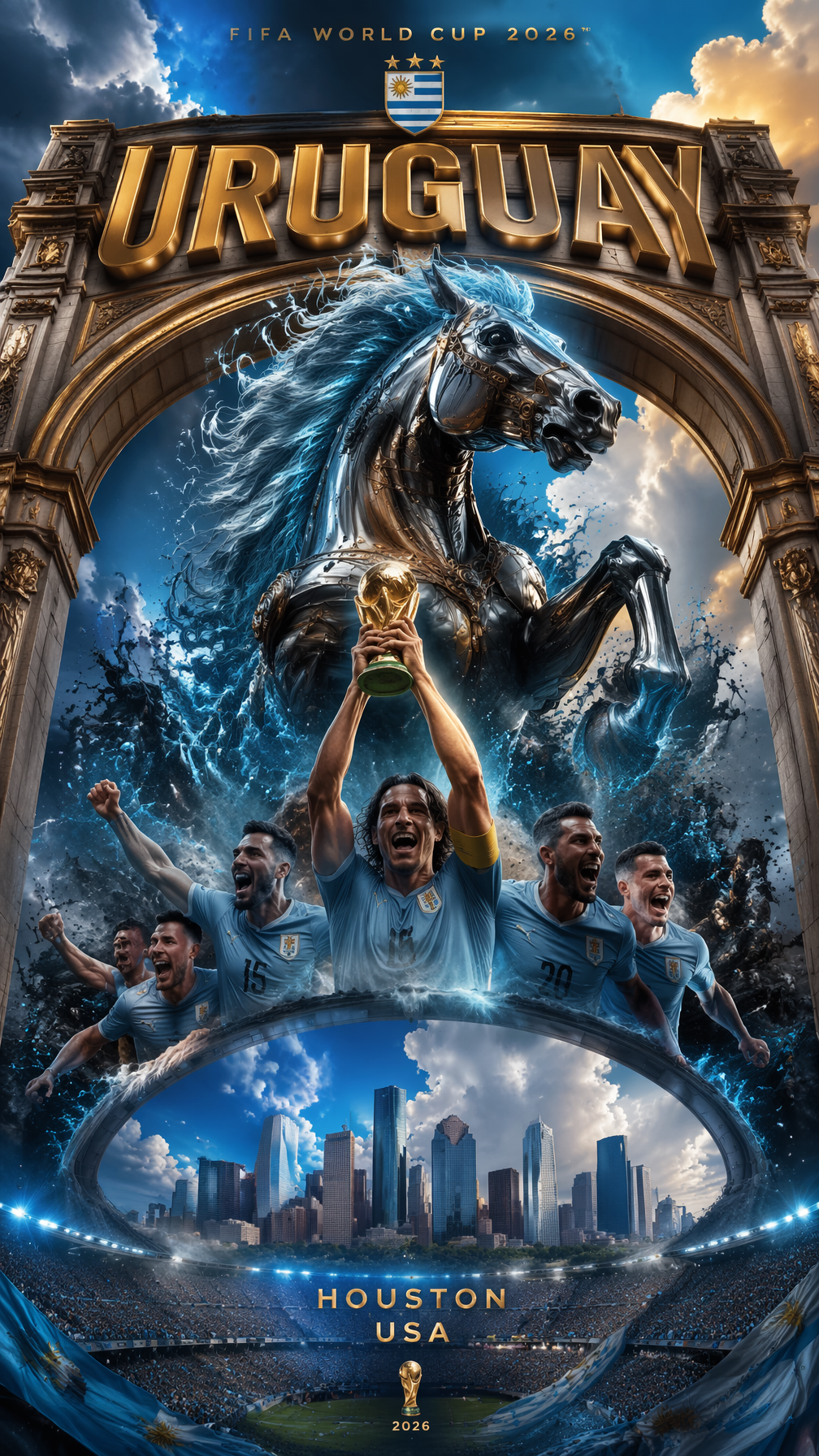 Uruguay 2026 World Cup Victory Cinematic Poster