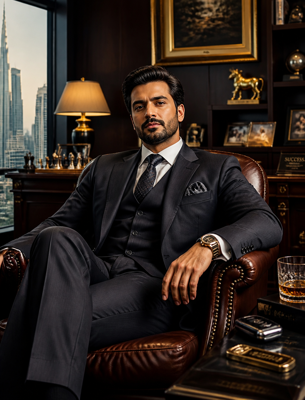 Opulent Gentleman in Luxury Setting