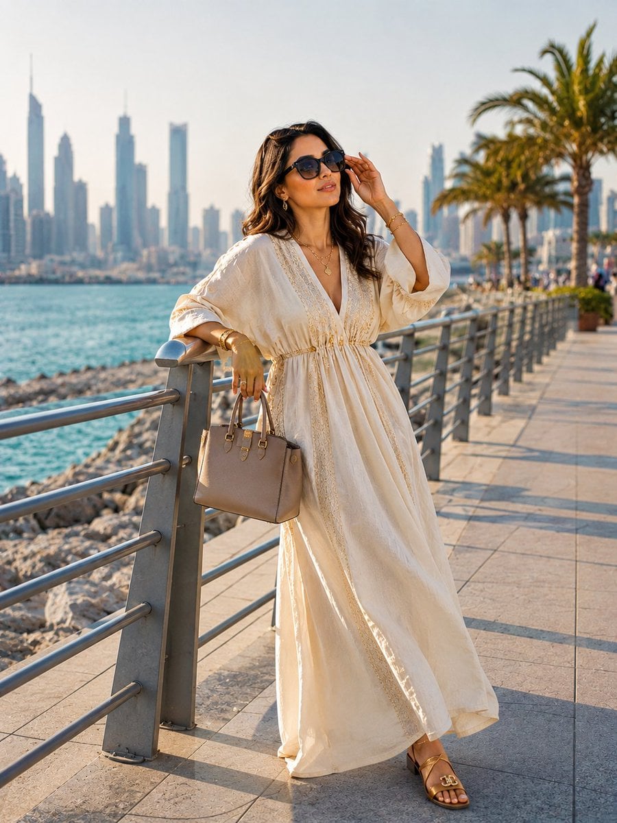 Modern Arab Woman at Abu Dhabi Corniche