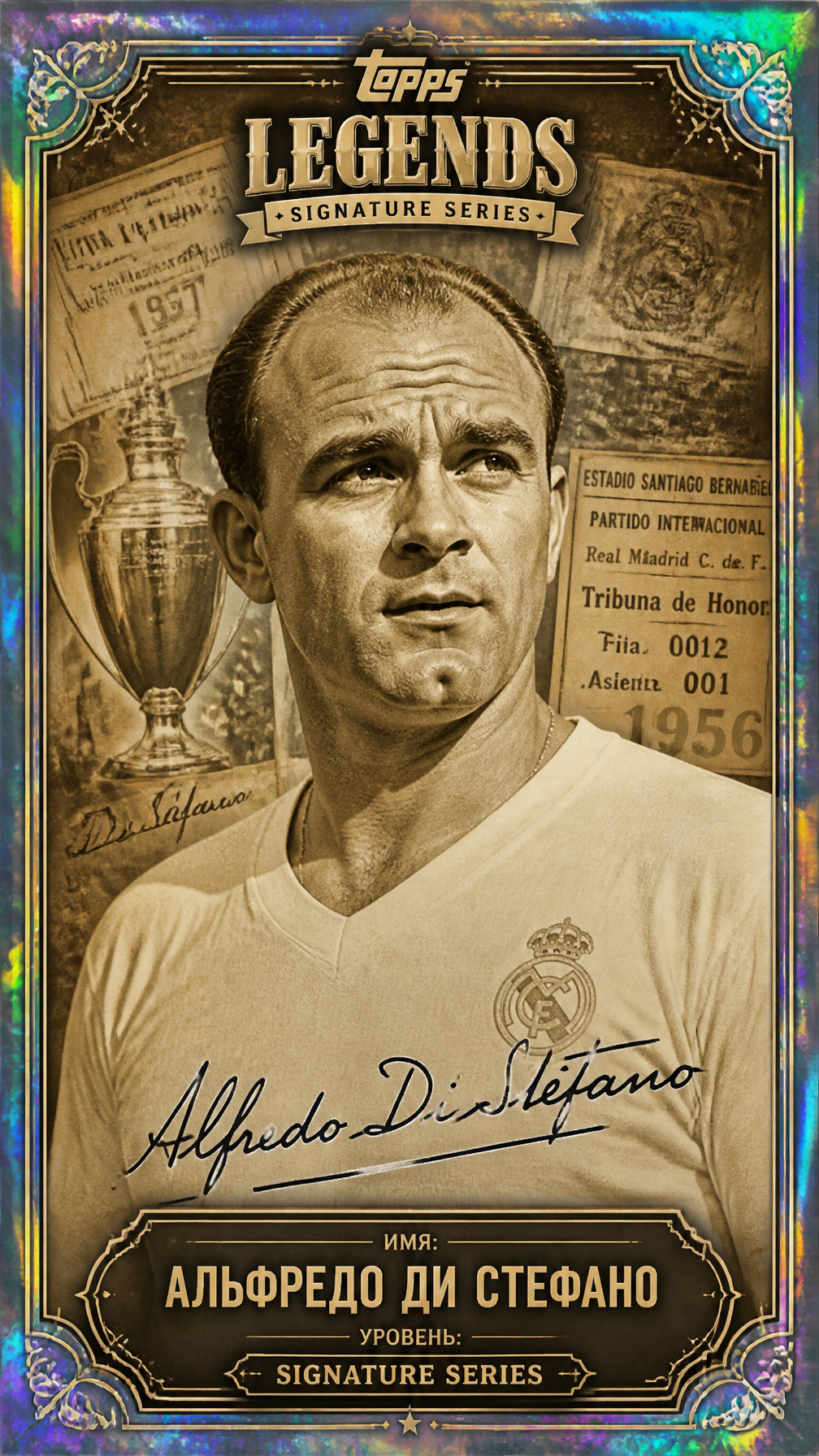Alfred Di Stéfano Vintage Legend Trading Card