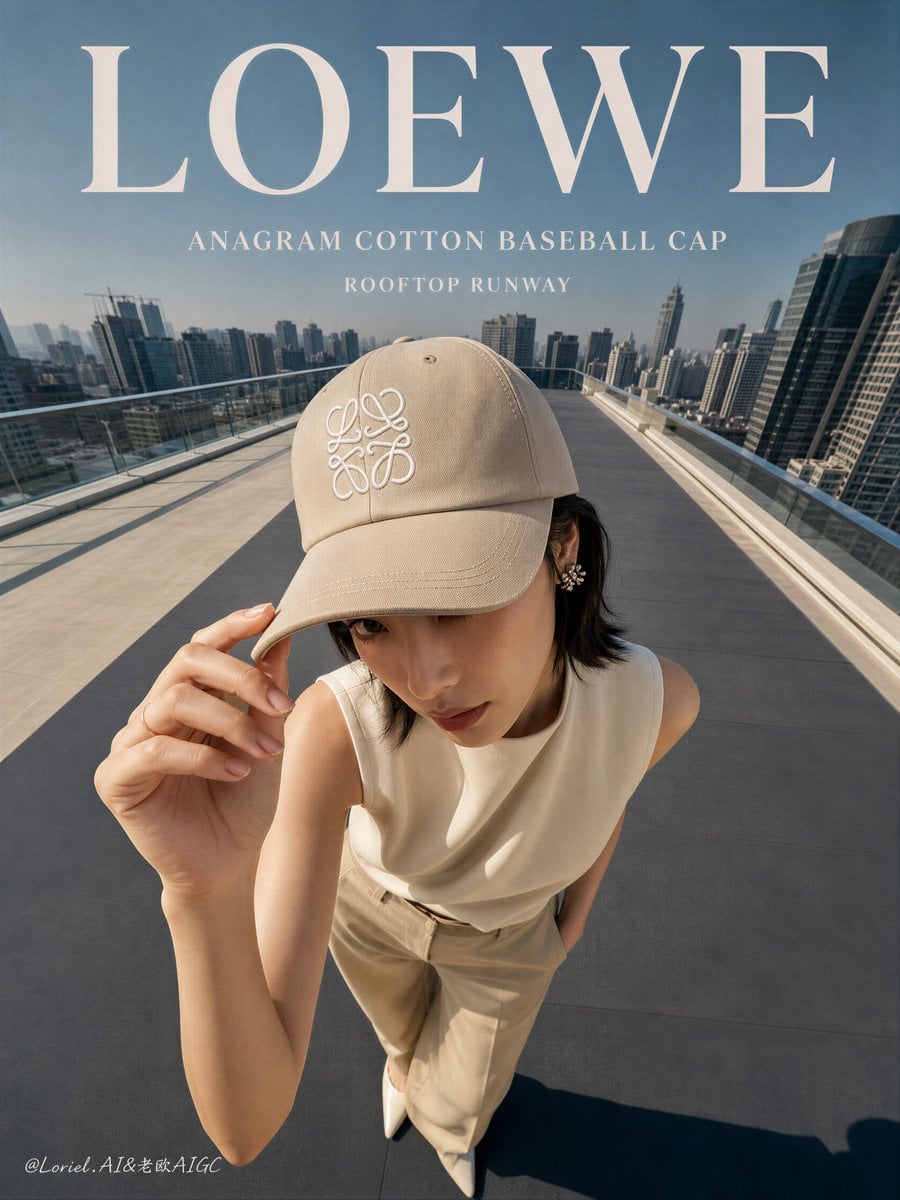 LOEWE Architectural Minimalist Cap Campaign - alternate