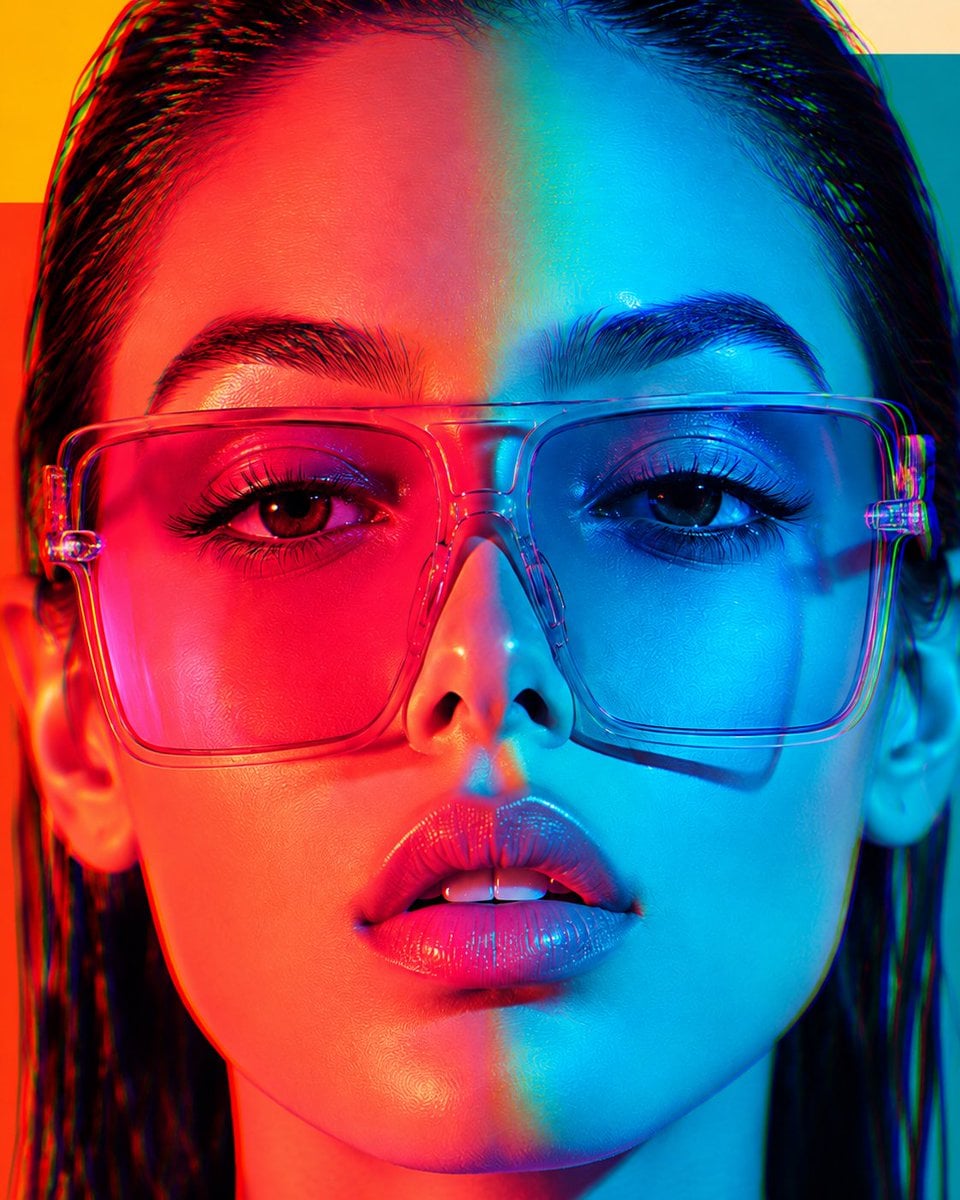 Futuristic Holographic Editorial Poster - alternate
