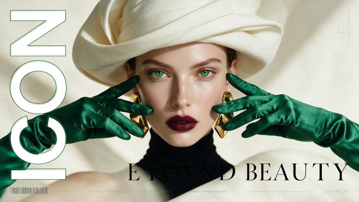 Emerald Elegance Fashion Editorial Cover