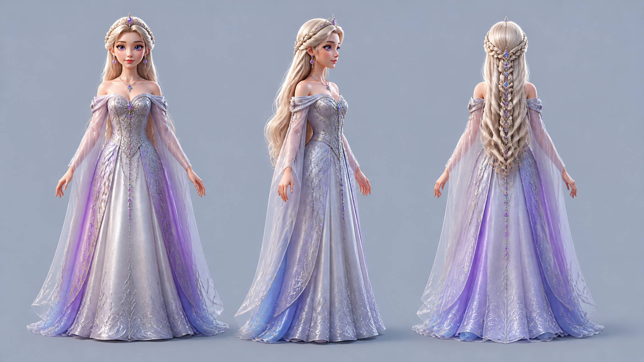 Ethereal Spanish Princess 3D Character Sheet