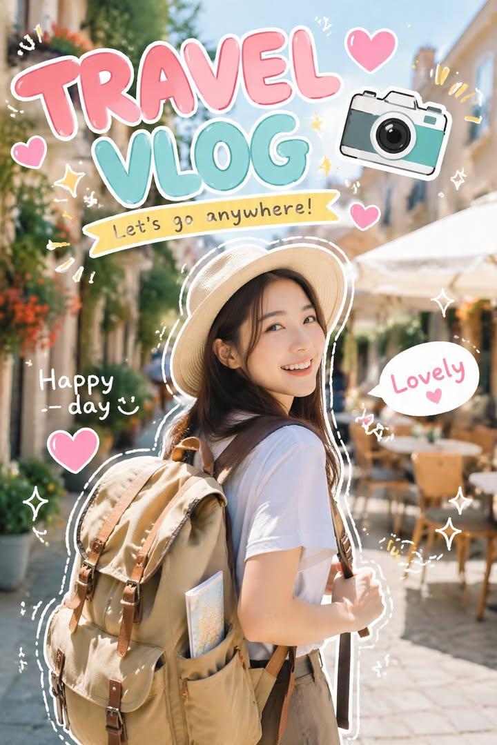 Kawaii Travel Vlog Aesthetic Photo - alternate