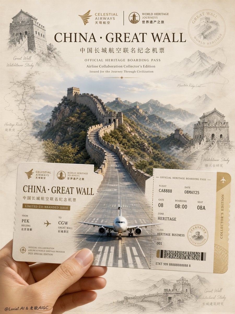 Heritage Airline Collectible: China Great Wall Edition