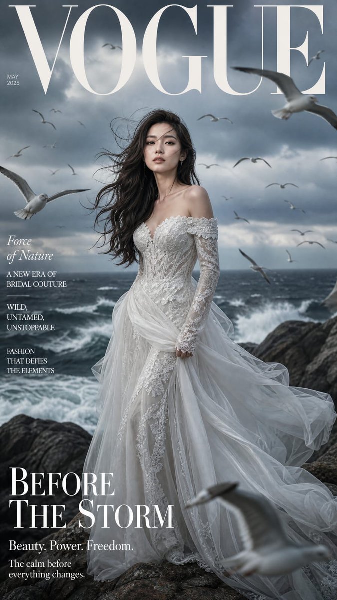 Stormy Coastline High-Fashion Editorial