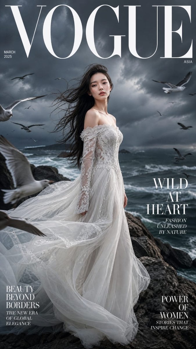 Stormy Coastline High-Fashion Editorial - alternate