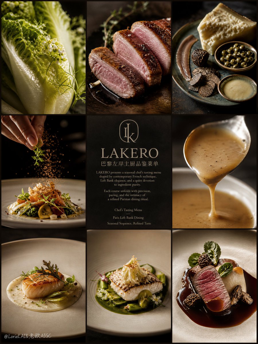 LAKERO Parisian Left Bank Gastronomy Editorial Grid