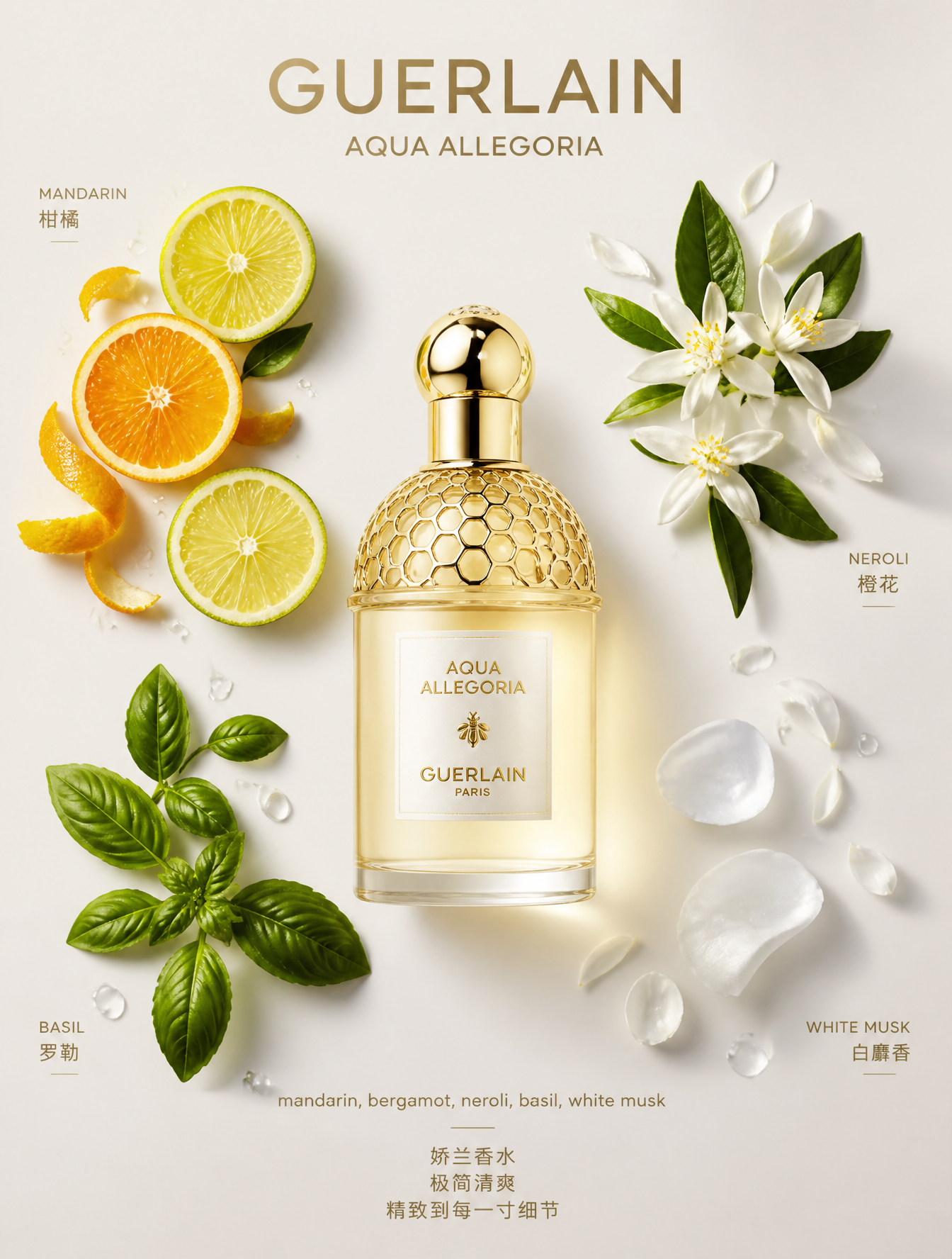 Guerlain Aqua Allegoria Botanical Luxury Product Poster