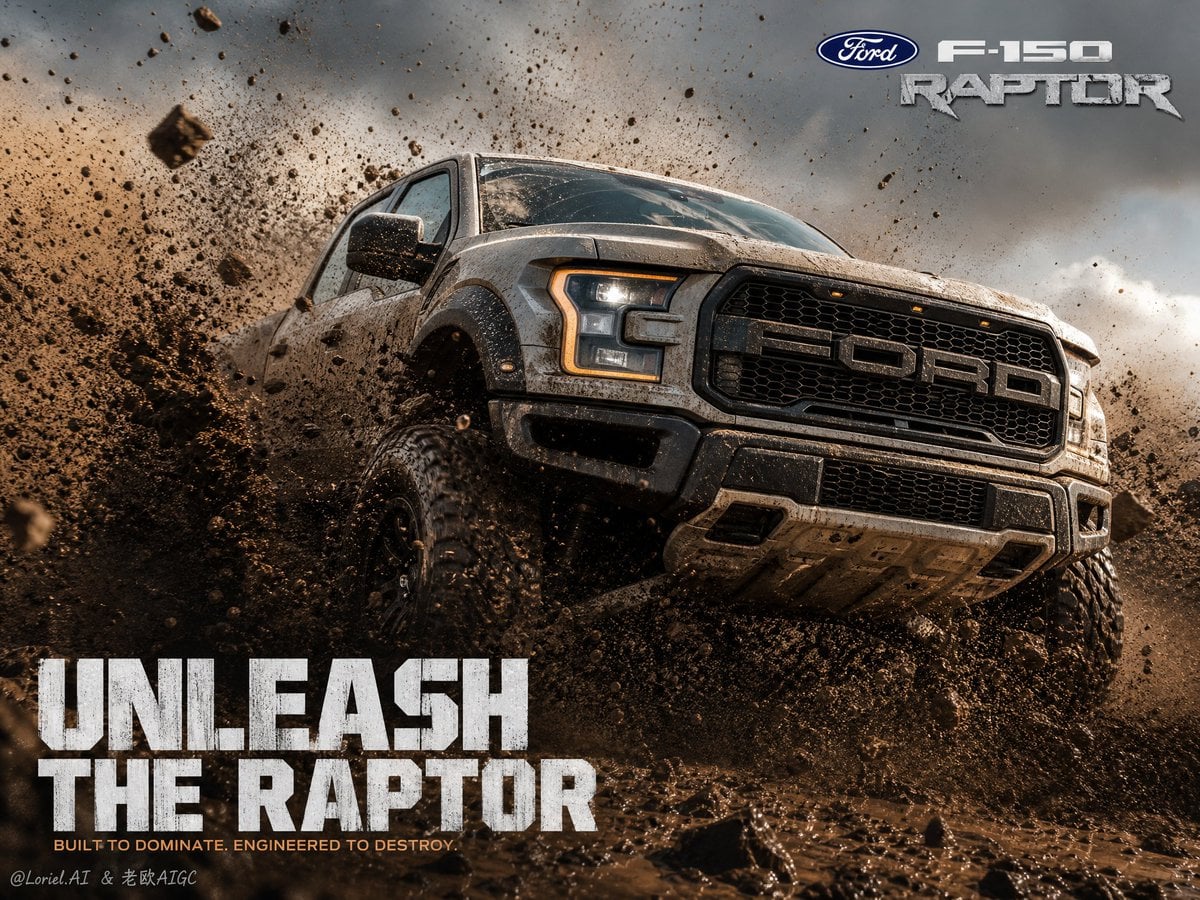 Ford F-150 Raptor Monumental Mud Explosion Poster - alternate