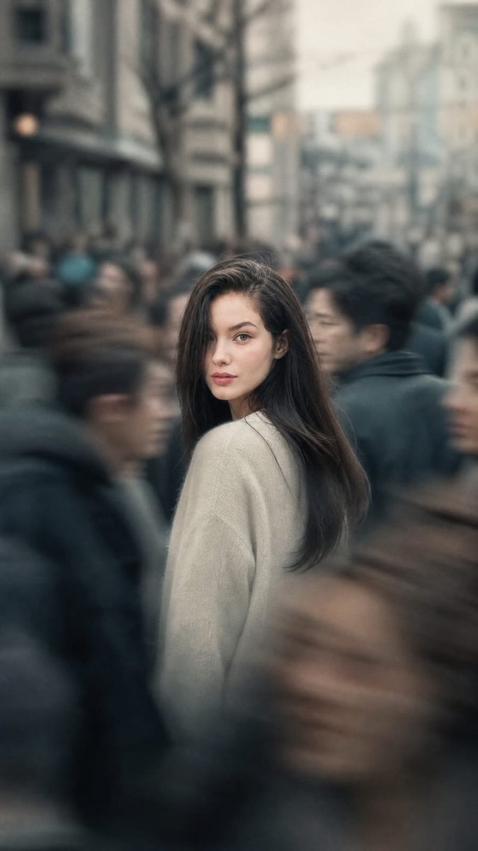Solitude in the Urban Crowd - alternate