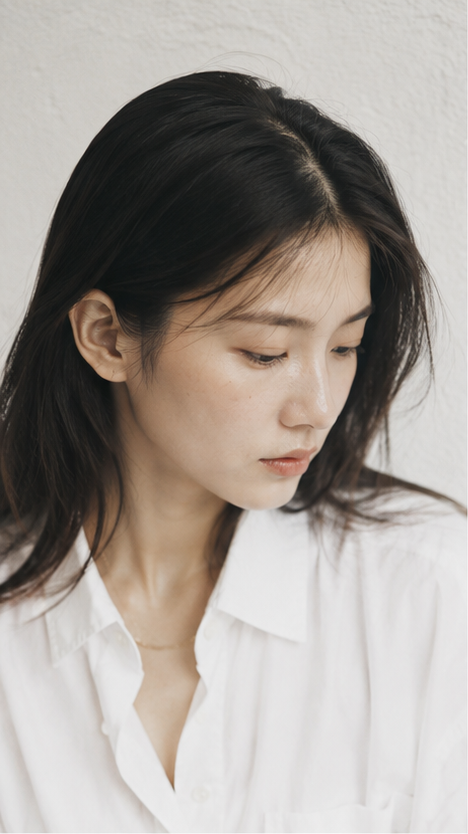 Minimalist Editorial Portrait of a Japanese Woman