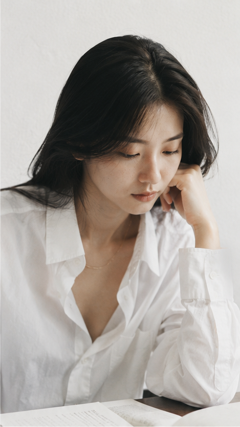 Minimalist Editorial Portrait of a Japanese Woman - alternate